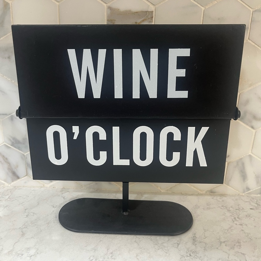 Black and White Coffee to Wine Time Sign - Picture 3 of 5